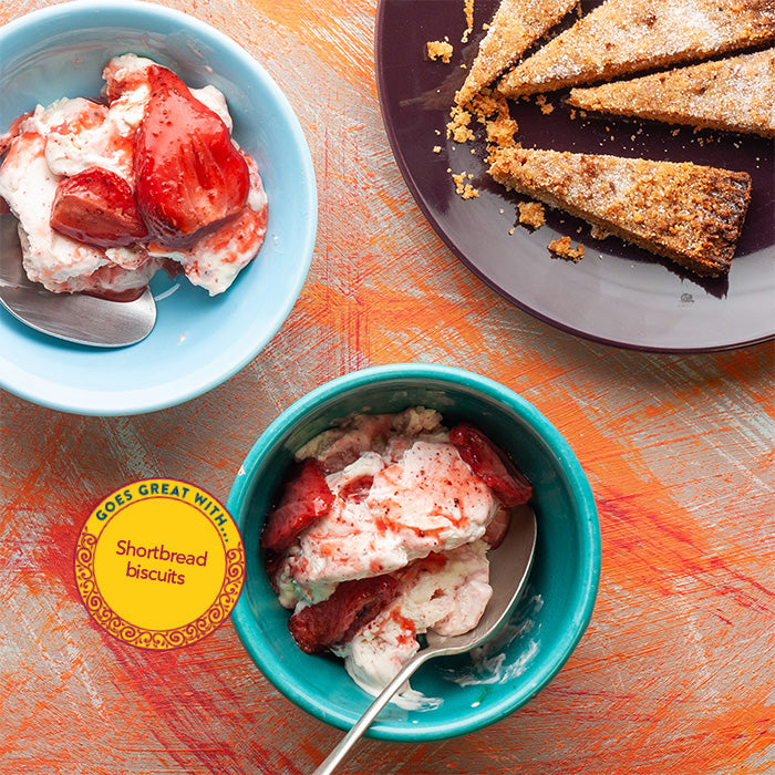Roasted Strawberry Sumac Ice Cream