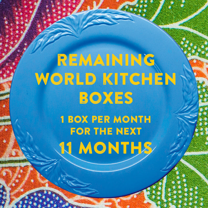 11 World Kitchen Explorer Boxes (1 box per month for the next 11 months)