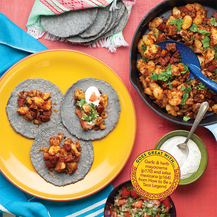 Crushed New Potatoes with Chorizo