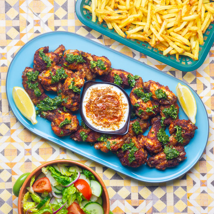 Harissa Grilled Hot Wings