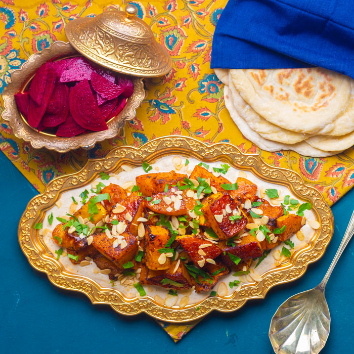 Roast Pumpkin with Almond Tahini