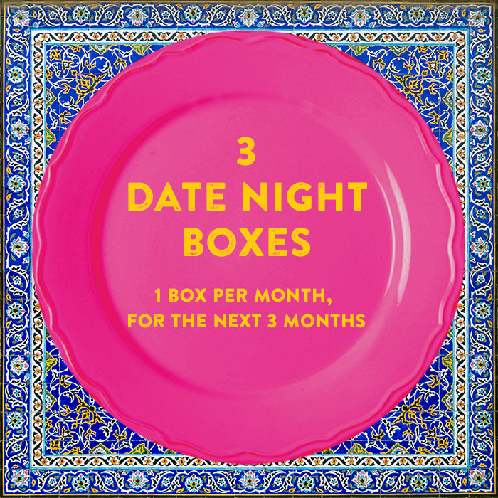 3 Date Night Boxes (1 box per month for the next 3 months)