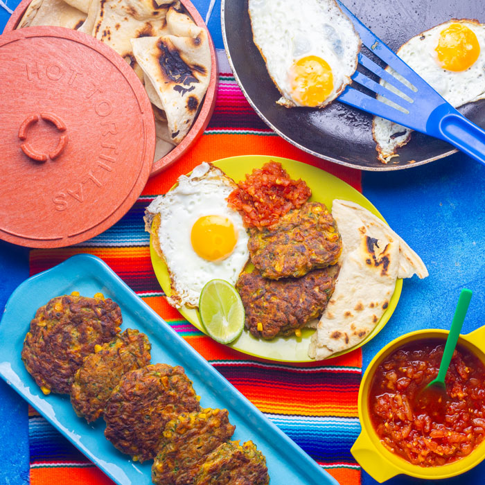 Courgette Fritters with Fresh Tomato Salsa