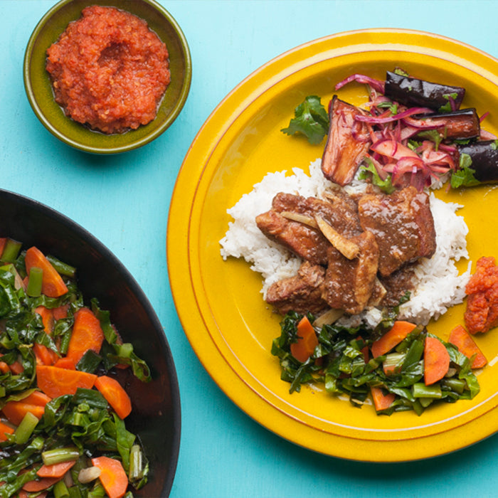 OCTOBER: Friday Night Curry Discoverer - Thai Hang Lay Curry with Aubergine Salad and Chilli Relish
