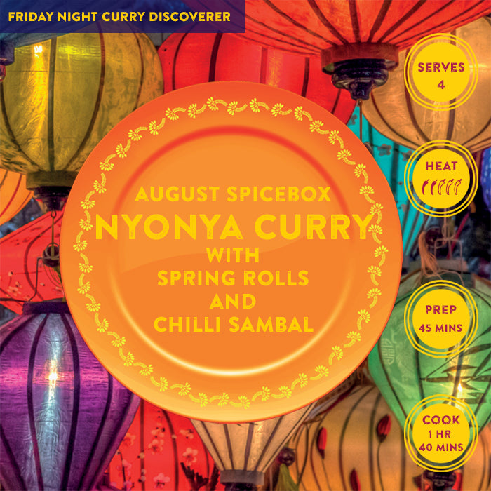 AUGUST: Friday Night Curry Discoverer - Nyonya Curry with Spring Rolls and Chilli Sambal