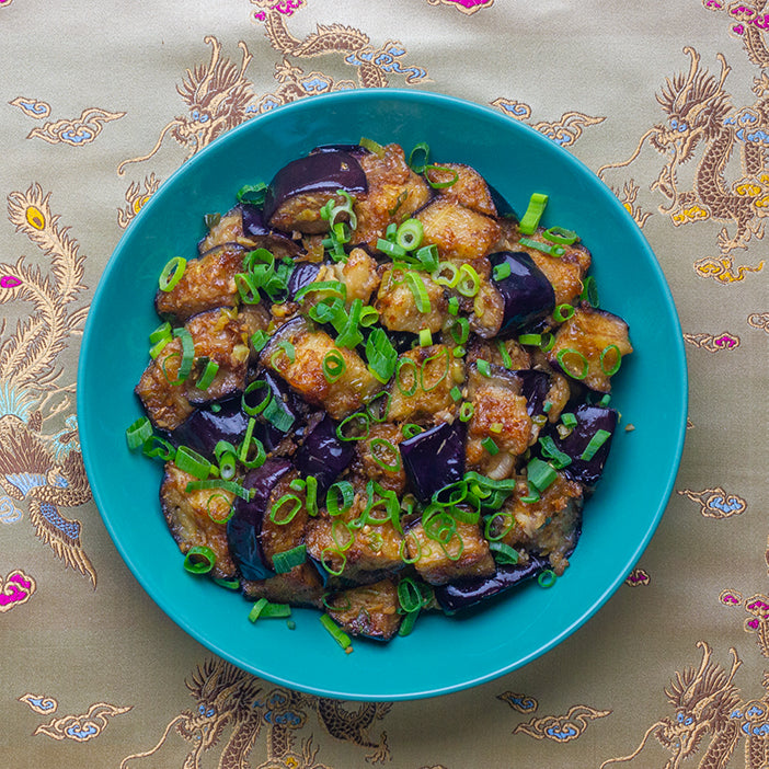 Aubergine with Garlic & Ginger
