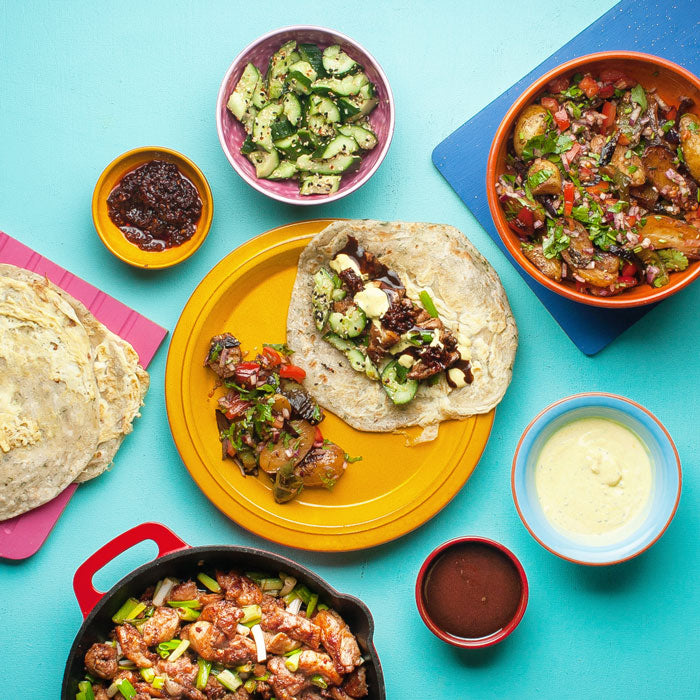 JULY: Food Truck - Indo-Chinese Kathi Rolls with Tamarind Hoisin Sauce & Turmeric Raita
