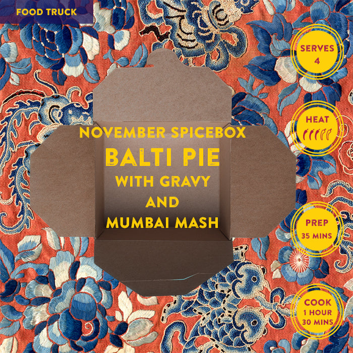 NOVEMBER: Food Truck - Balti Pie with Gravy and Mumbai Mash