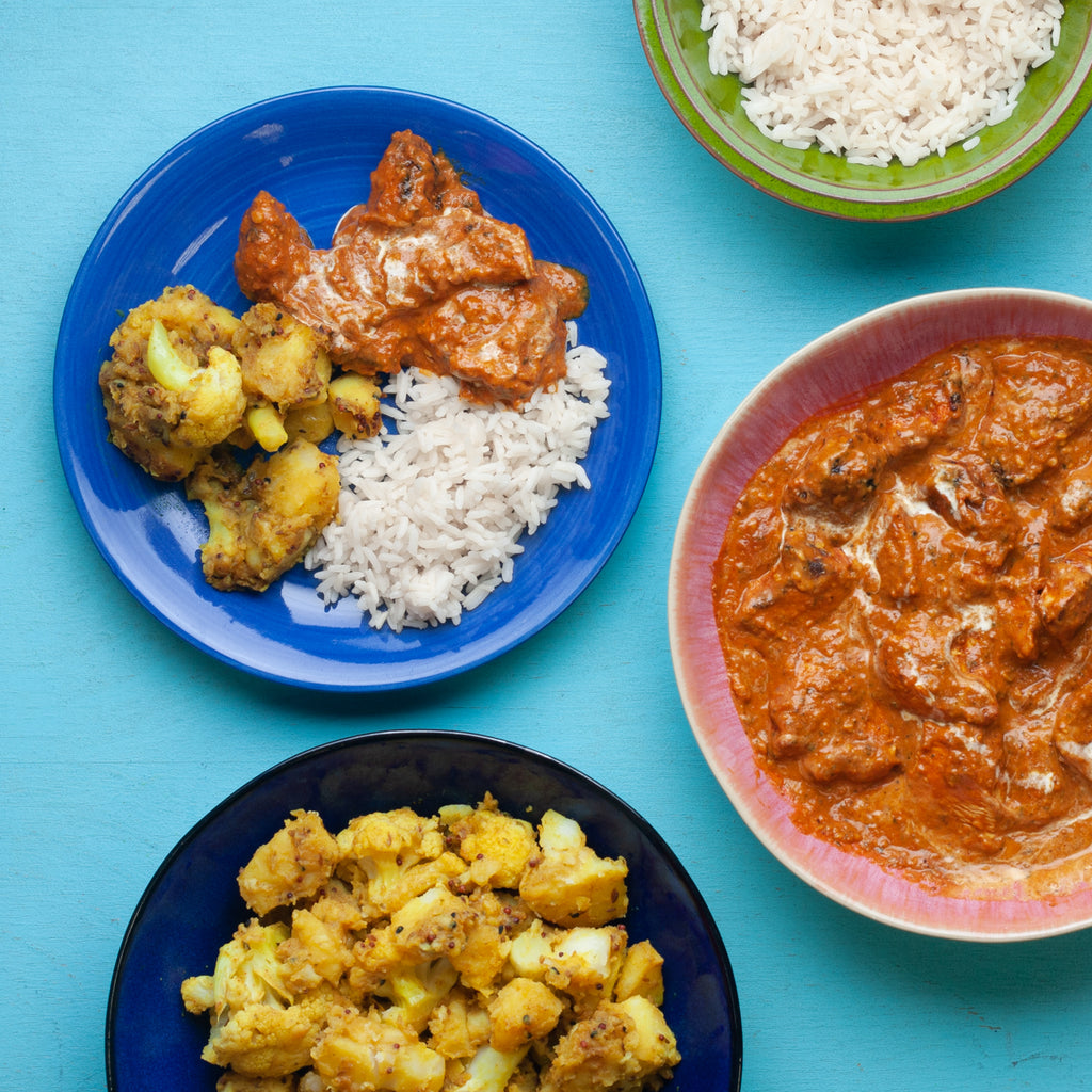 Chicken Tikka Masala with Gobi Aloo