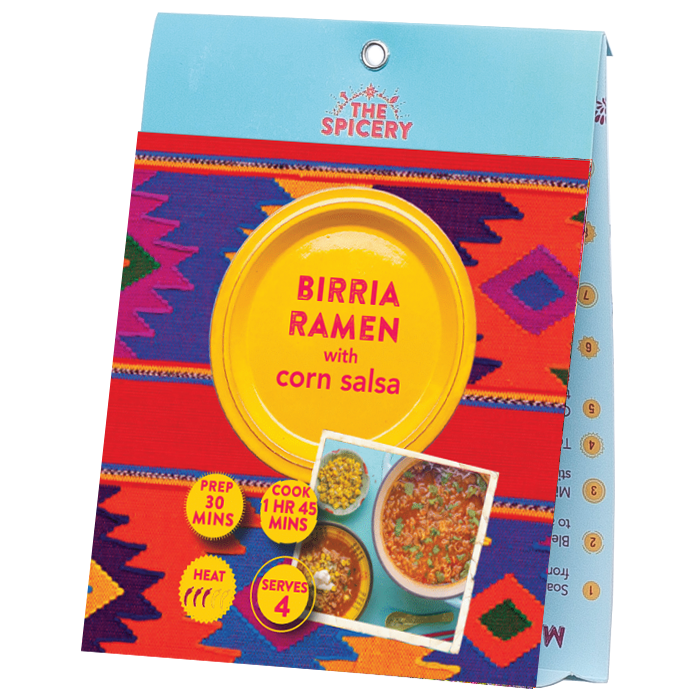 Birria Ramen with Corn Salsa
