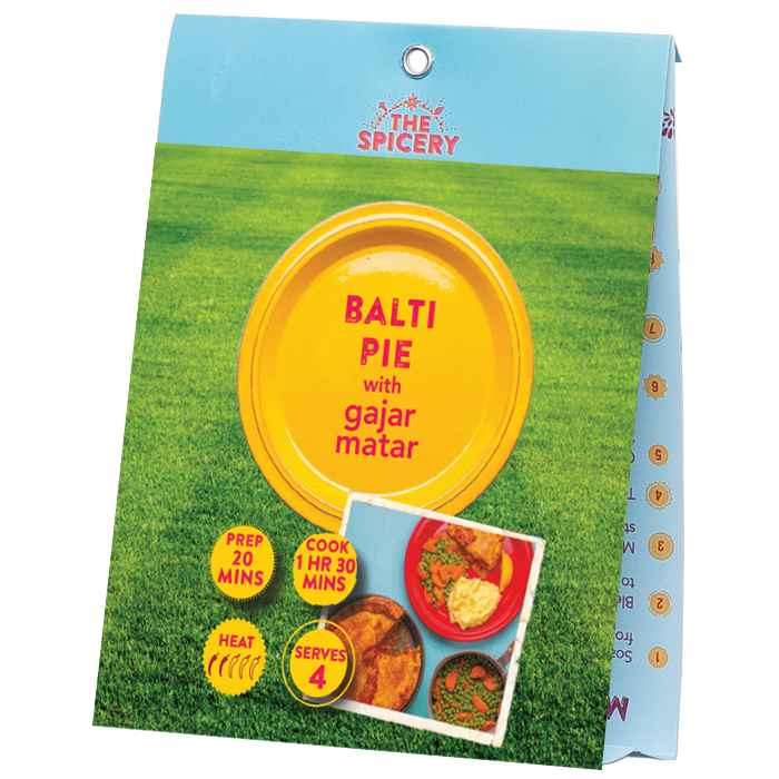 Balti Pie with Gajar Matar