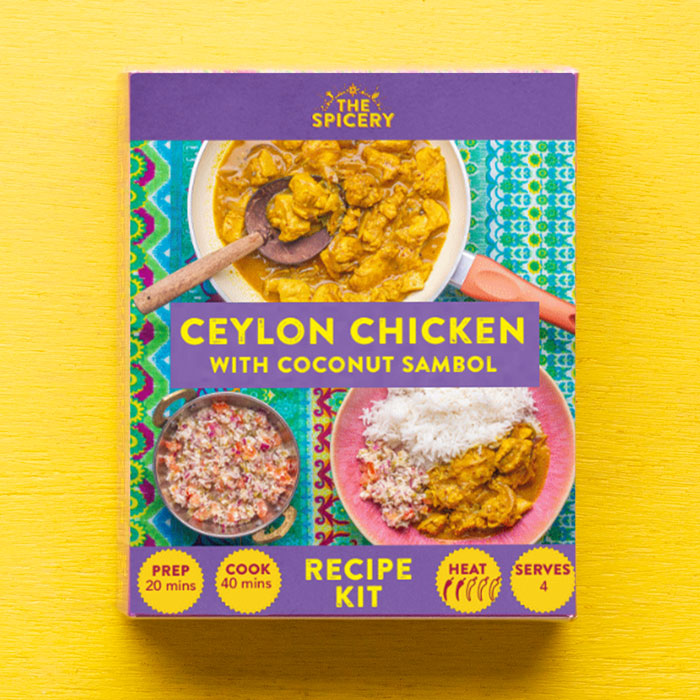 Ceylon Chicken with Coconut Sambol
