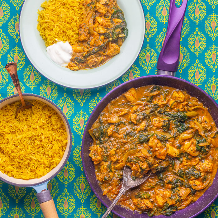 Methi Chicken with Pilau Rice