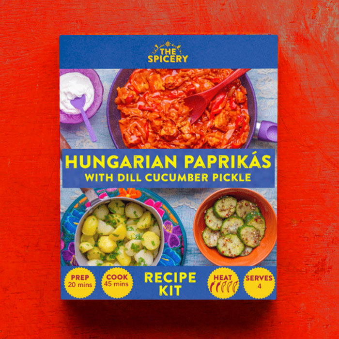 Hungarian Paprikás with Dill Cucumber Pickle