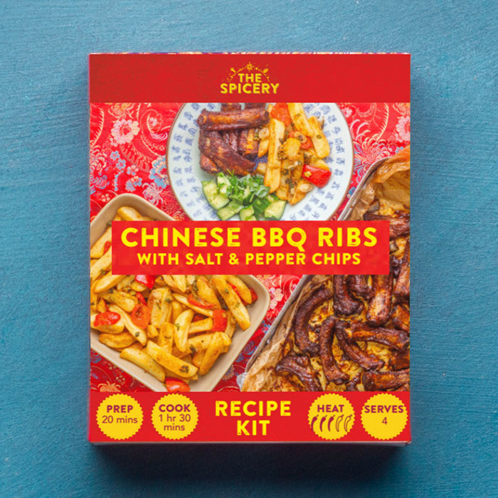 Chinese BBQ Ribs with Salt & Pepper Chips