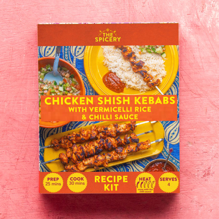 Chicken Shish Kebabs with Vermicelli Rice & Chilli Sauce