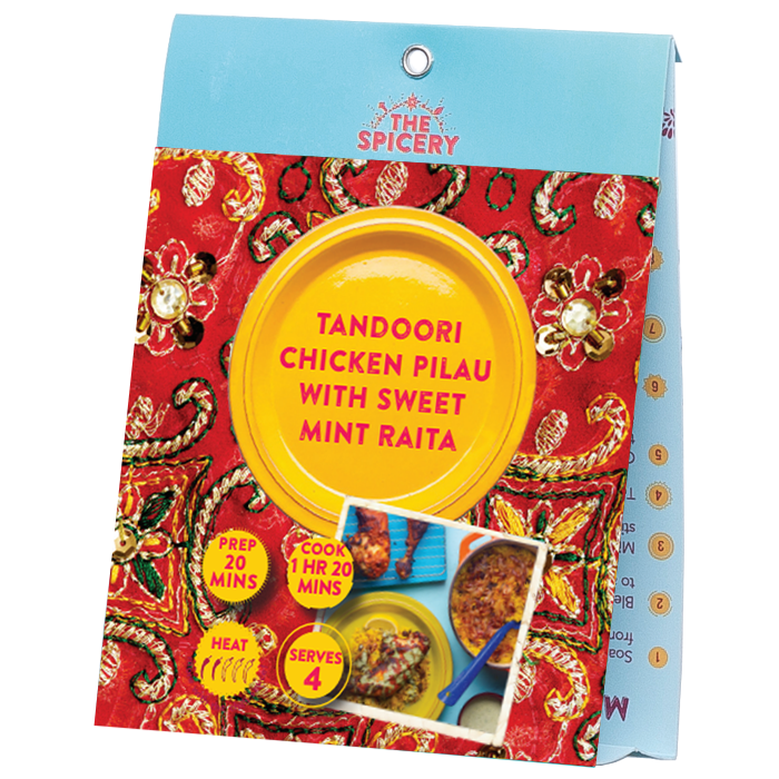 Tandoori Chicken Pilau with Sweet Mint Raita