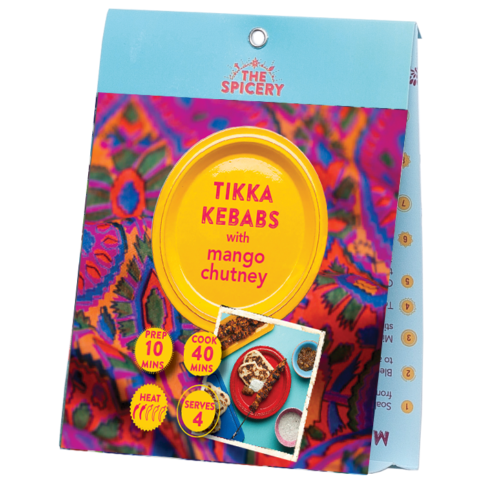 Tikka Kebabs with Mango Chutney