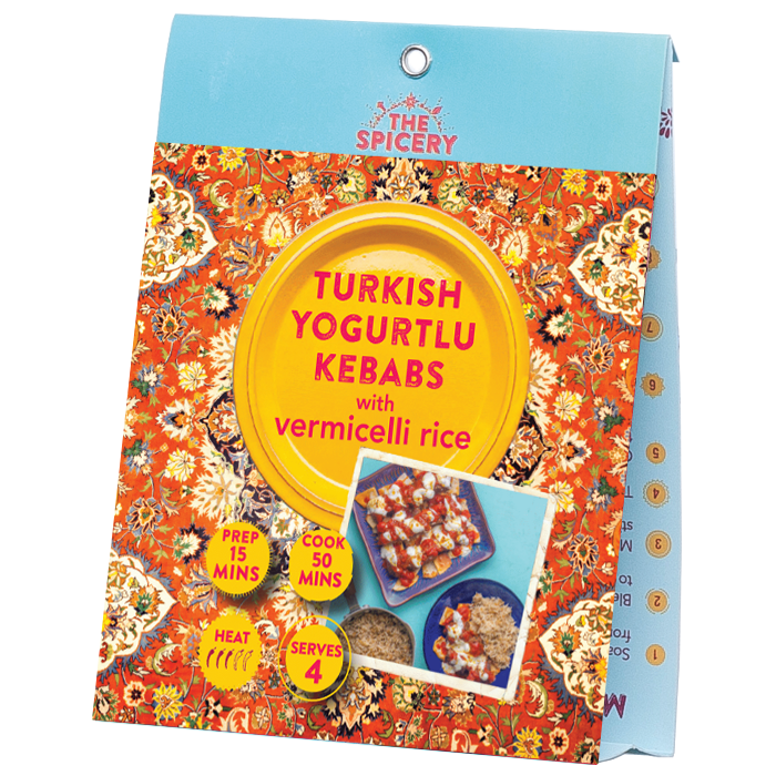 Turkish Yogurtlu Kebabs with Vermicelli Rice