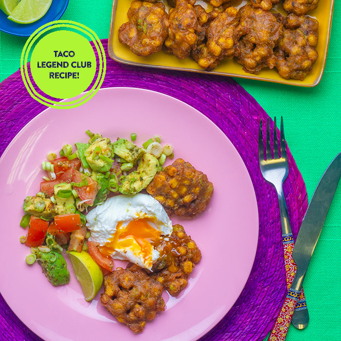 Corn Fritters with Avocado Salsa