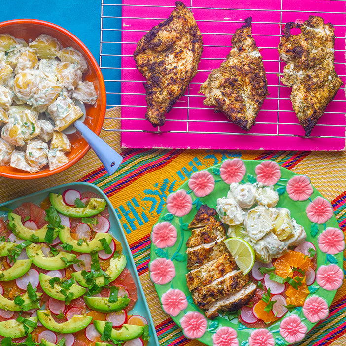 Oregano Grilled Chicken with Citrus Salad