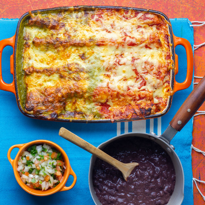 Enchiladas 'Christmas' Style