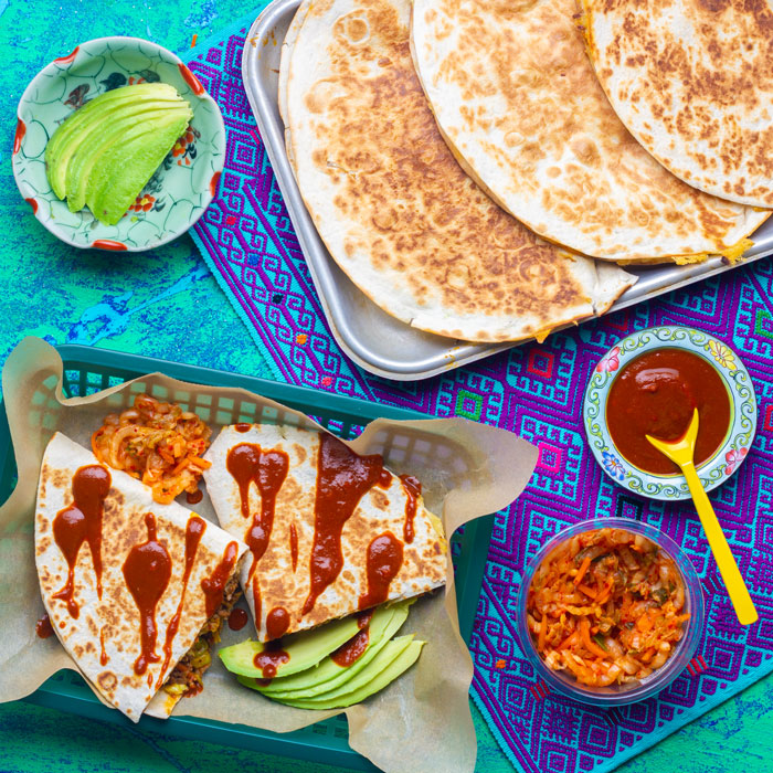 Korean-Mexican Quesadillas