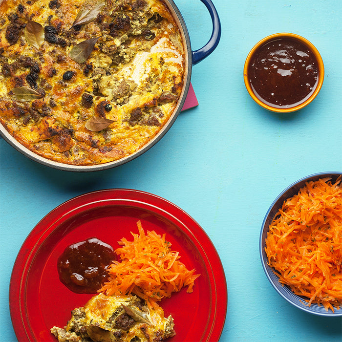 JANUARY: World Kitchen Explorer - South African Bobotie with Carrot Sambal ~ Koeksisters