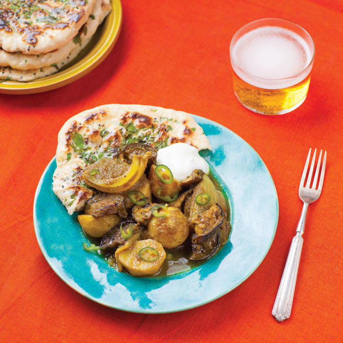 Aubergine and Potato Dopiaza