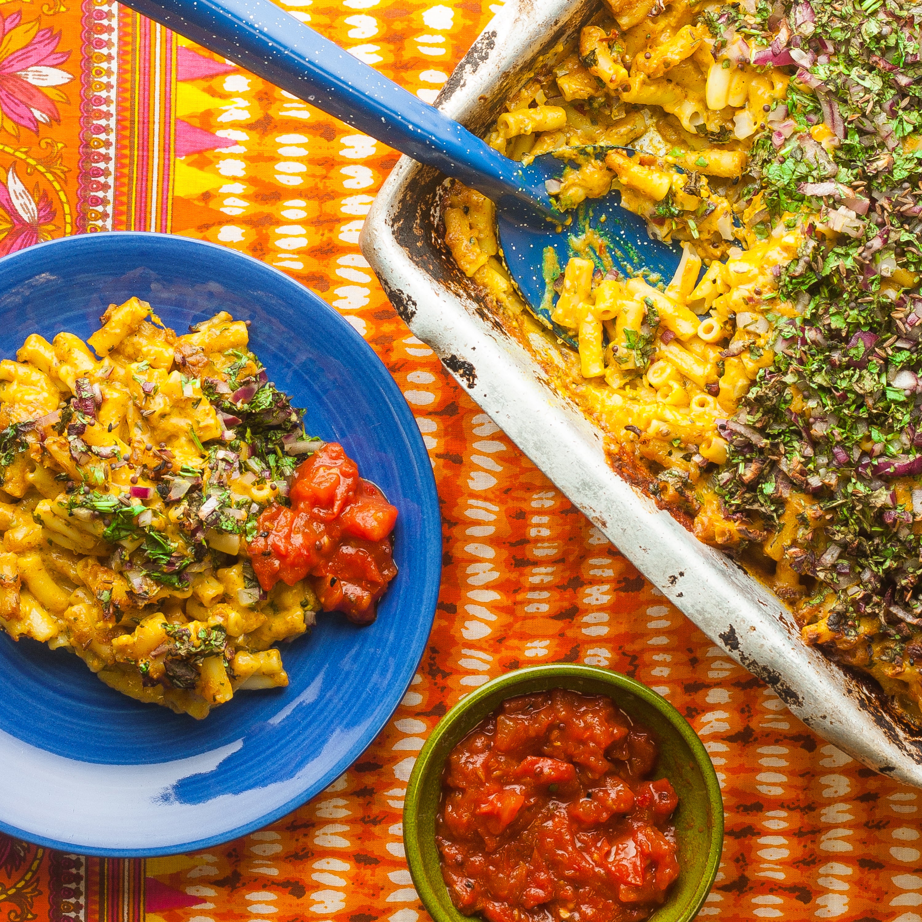 Curry Legend Mac & Cheese with Tomato Chutney