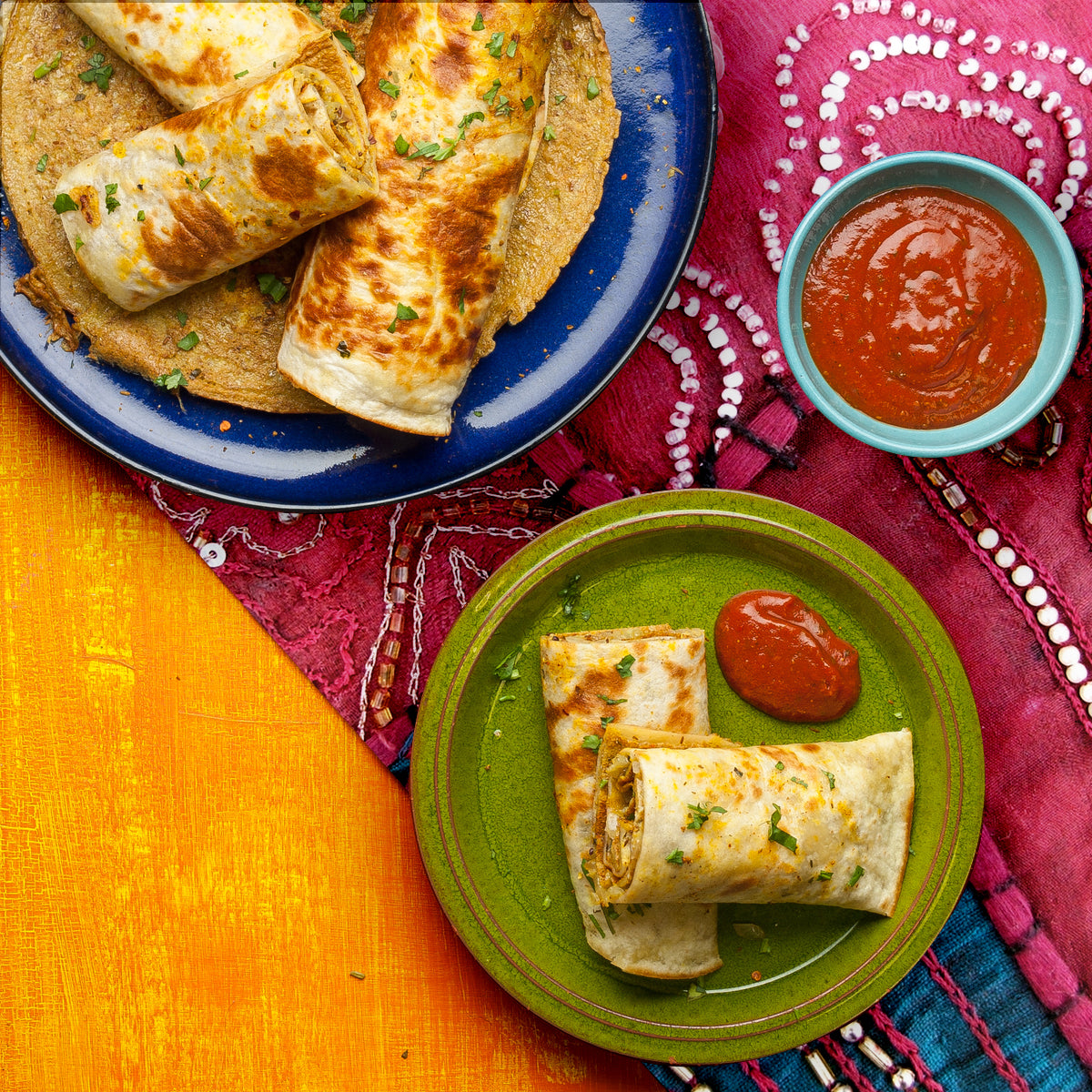 Masala Omelette Wraps with Tomato Chilli Ketchup