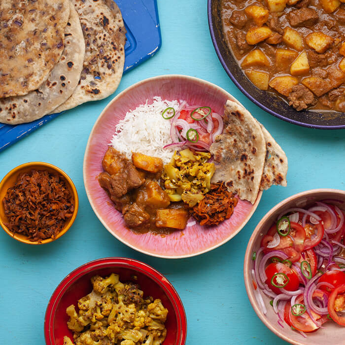 FEBRUARY: Friday Night Curry Discoverer - Railway Curry with Achari Gobi & Onion Parathas