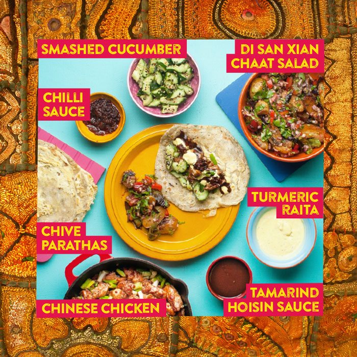 JULY: Food Truck - Indo-Chinese Kathi Rolls with Tamarind Hoisin Sauce & Turmeric Raita
