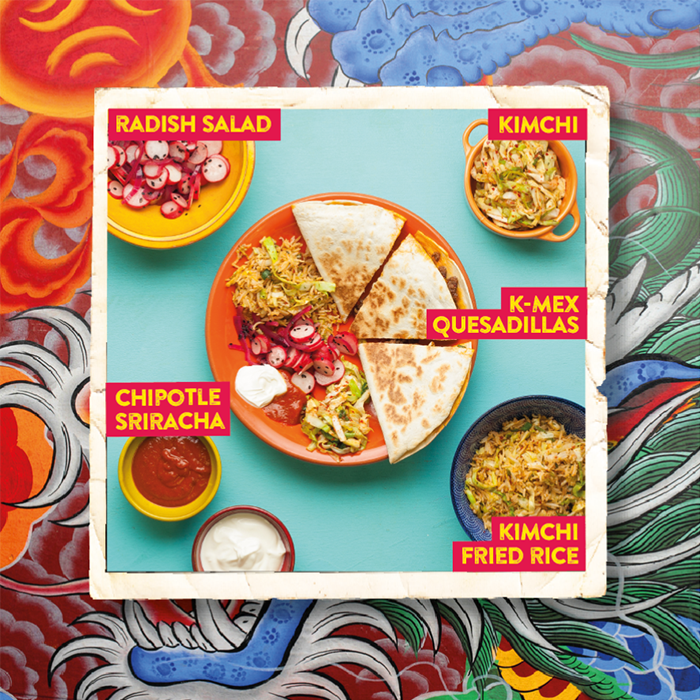MARCH: Food Truck - K-Mex Quesadillas with Kimchi Fried Rice and Chipotle Sriracha