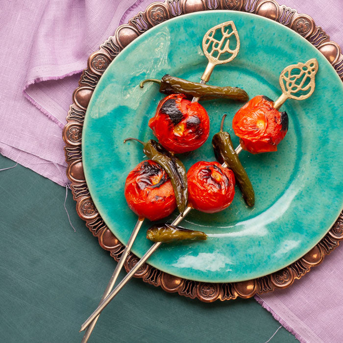 Grilled Peppers & Tomatoes