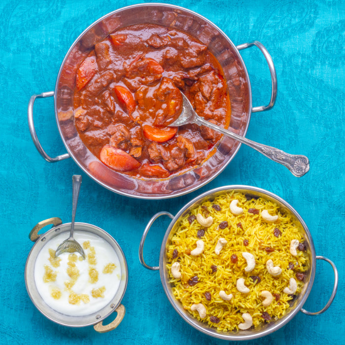 Rogan Josh with Festival Rice