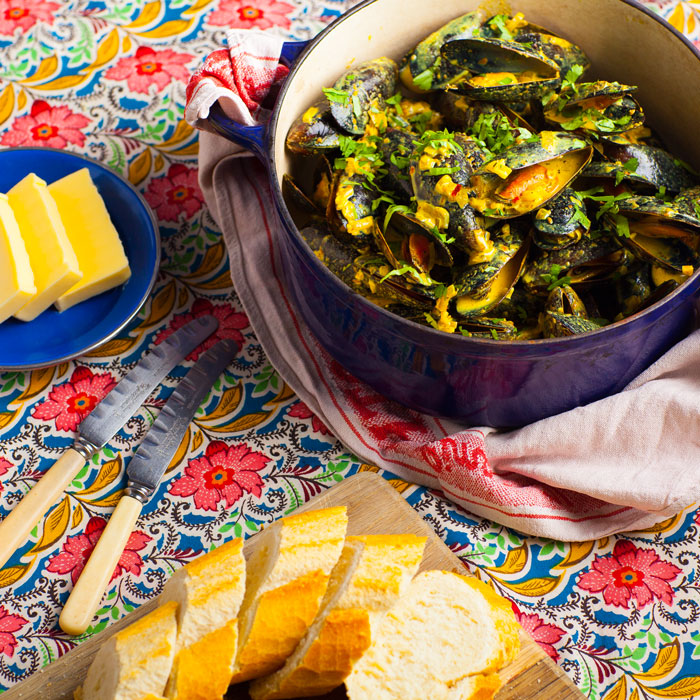 Moules au Curry