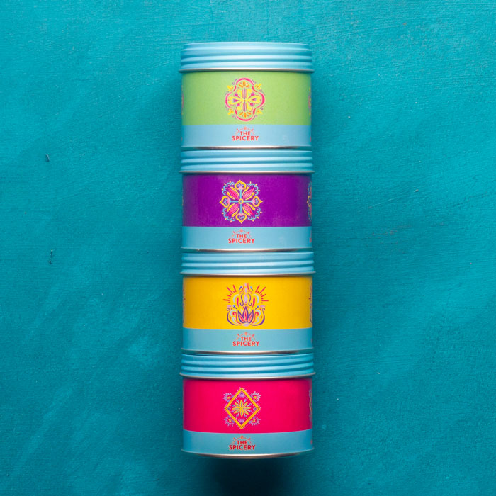 Stackable Spice Storage Tins (with Labels)