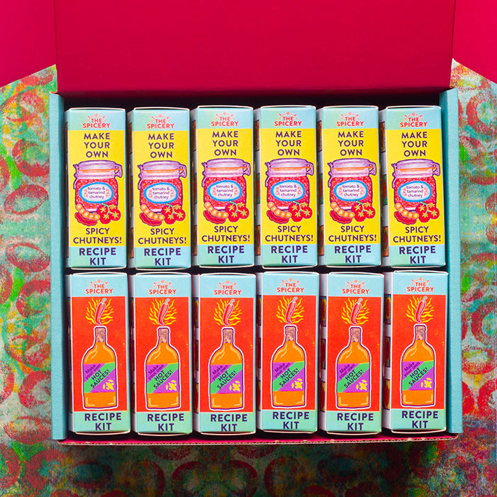 Wholesale - Mixed Case (x6 Make Your Own Hot Sauce Kits and x6 Make Your Own Spicy Chutney Kits)